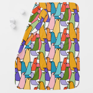 Colorful Birds Baby Blanket