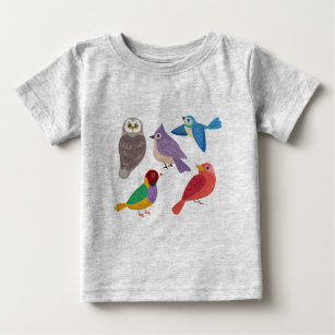 Colorful Birds Baby T-Shirt