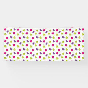 Colorful birds banner
