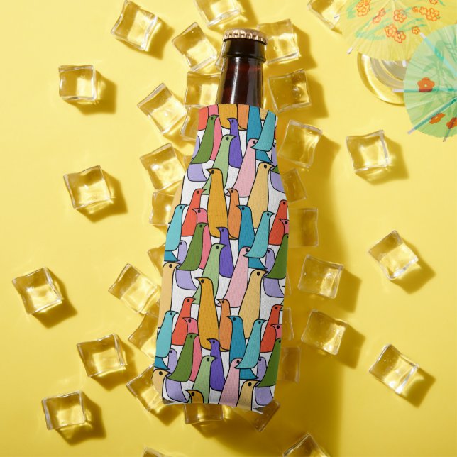 Colorful Birds  Bottle Cooler (In Situ Summer)