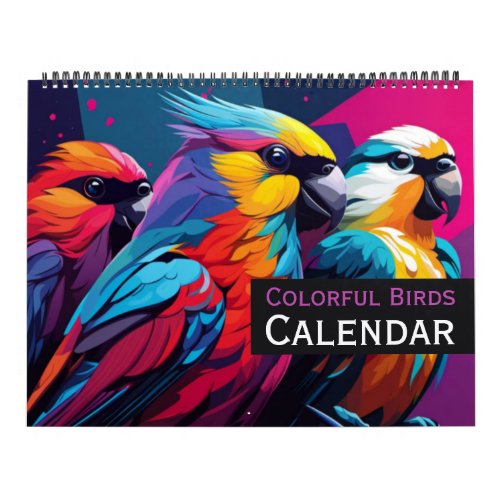 Colorful Birds Calendar