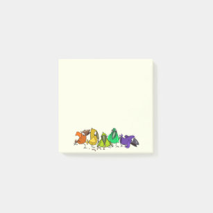 Colorful Birds Funny Post-it Notes
