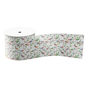Colorful Birds Grosgrain Ribbon