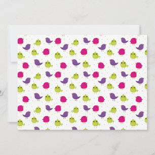 Colorful birds invitation