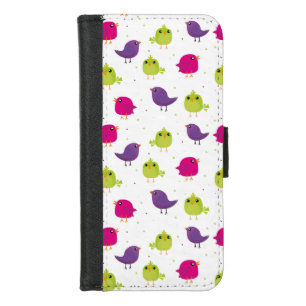 Colorful birds iPhone 8/7 wallet case