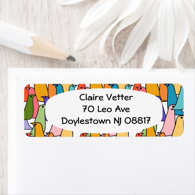 Colorful Birds  Label (Insitu)