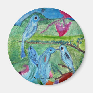 Colorful Birds Magnet