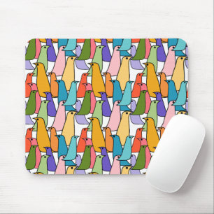 Colorful Birds Mouse Pad