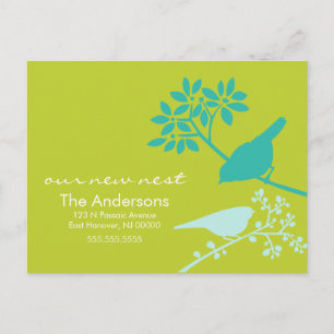 Colorful Birds Moving Announcements