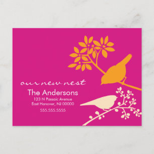 Colorful Birds Moving Announcements