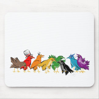Colorful Birds of a Feather Mouse Pad