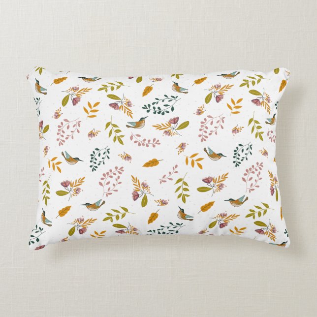 Colorful birds Pillowcase Accent Pillow (Front)