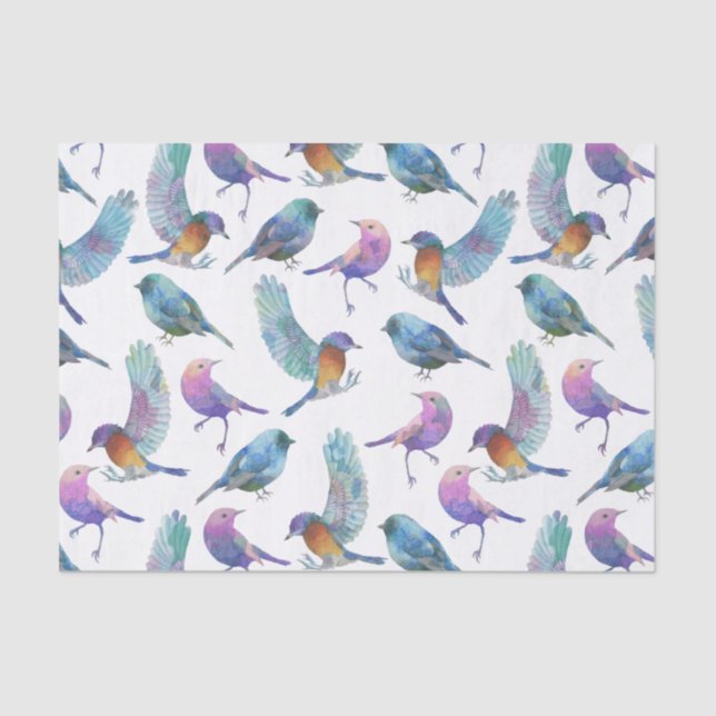 Colorful Birds Tissue Paper (Front)
