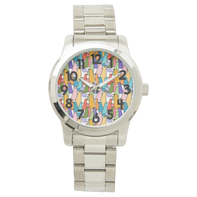 Colorful Birds  Watch (Front)