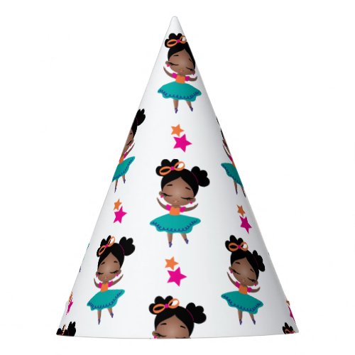 Colorful Birthday Ballerina Dress Party Hat