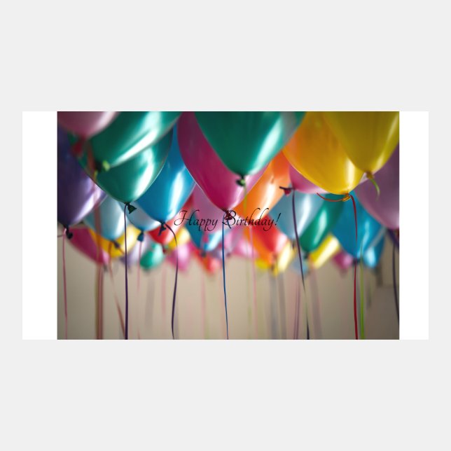 Colorful Birthday balloons celebration Happy Bday! (Front)