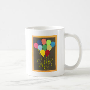 Colorful Birthday Balloons Graphic Art Design Coffee Mug