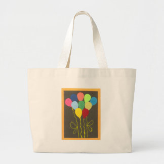 Colorful Birthday Balloons Graphic Art Design Large Tote Bag