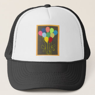 Colorful Birthday Balloons Graphic Art Design Trucker Hat
