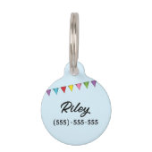 Colorful Birthday Balloons - It's My Birthday Pet ID Tag (Back)