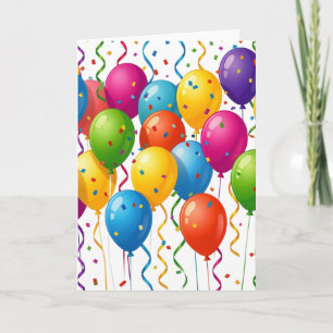 Colorful Birthday Balloons Party Celebration Program