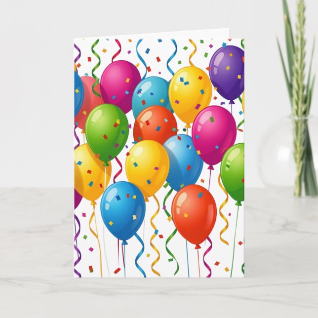 Colorful Birthday Balloons Party Celebration Program (Front)
