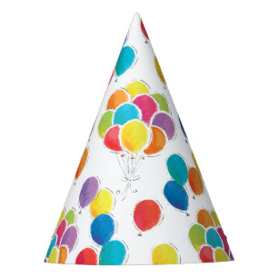Colorful Birthday Balloons Party Hat