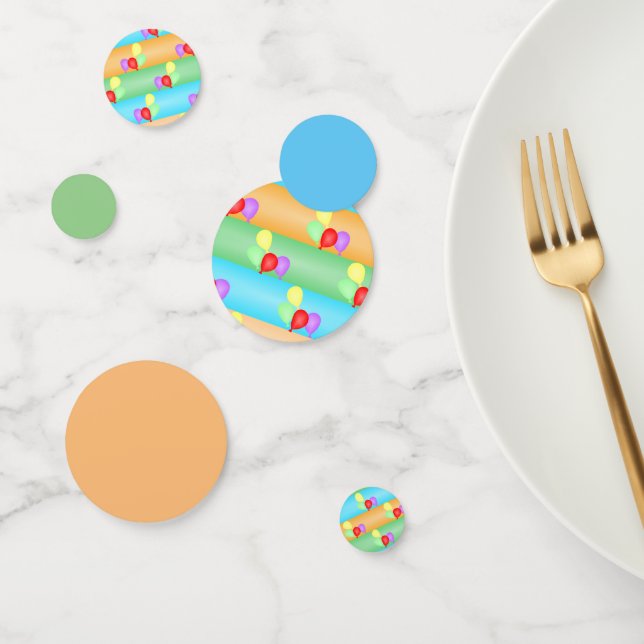 Colorful Birthday Balloons Pattern Confetti (Group)