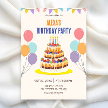 Colorful birthday cake