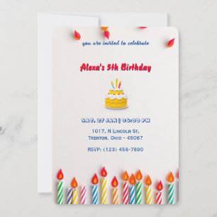 Colorful Birthday Candle Extravaganza! Invitation