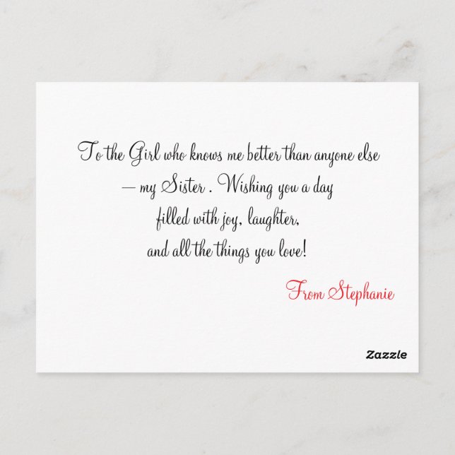 Colorful Birthday Candle – Happy Birthday Postcard (Back)