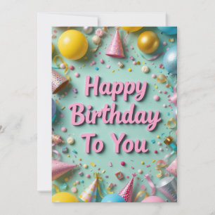 Colorful Birthday Celebration Card