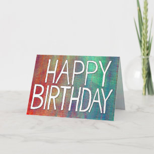 Colorful Birthday (Customizable) Card