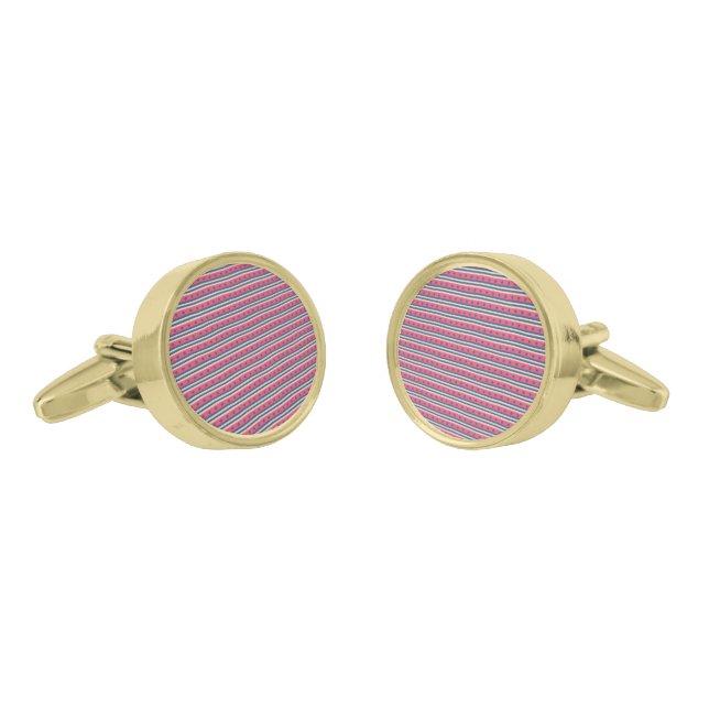 Colorful Birthday Gift Ideas Geometric Pattern Cufflinks (Angled)