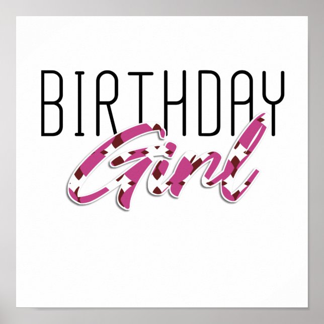 colorful Birthday girl Poster (Front)