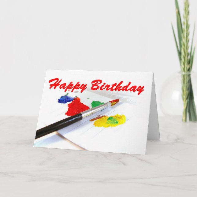 Colorful Birthday Greeting Card (Front)