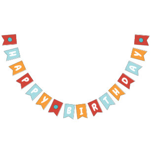 Colorful Birthday Gumball Theme Party GumballParty Bunting Flags