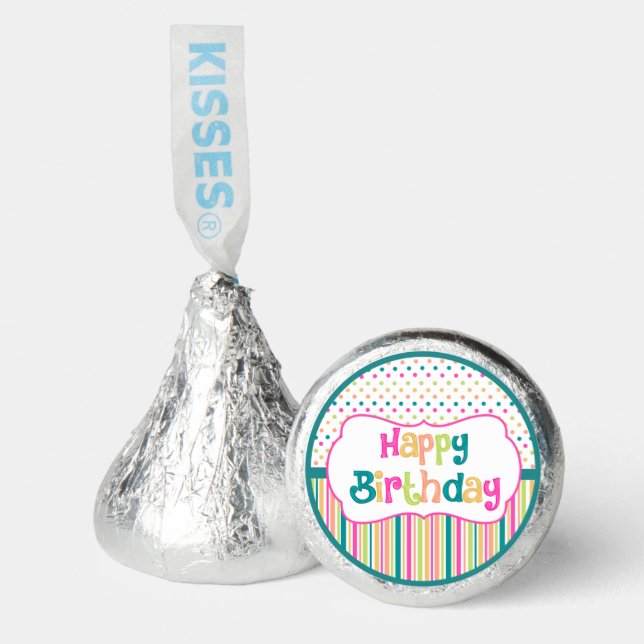 Colorful birthday hershey’s candy favors (Front)