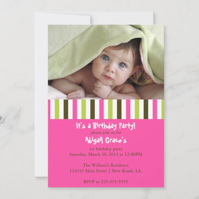 Colorful Birthday Invitation (Front)