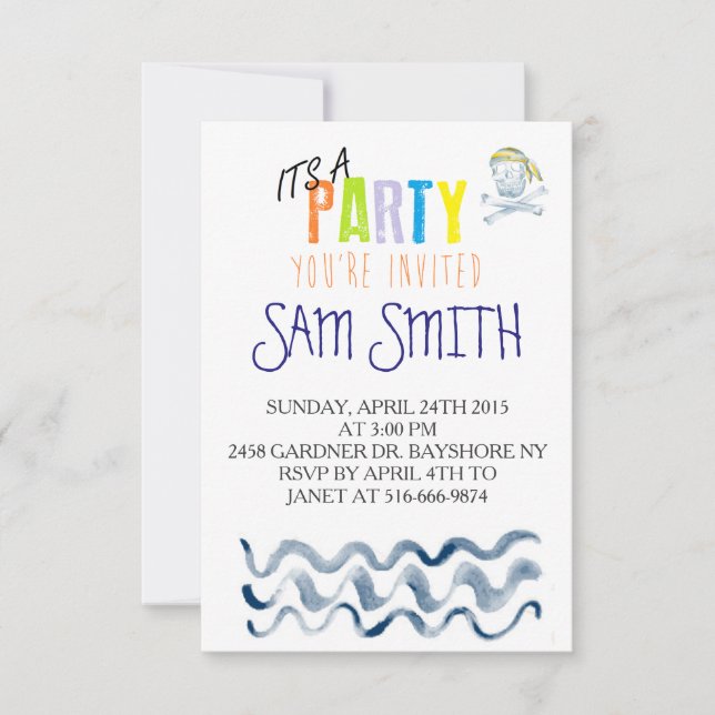 Colorful birthday Invitations (Front)