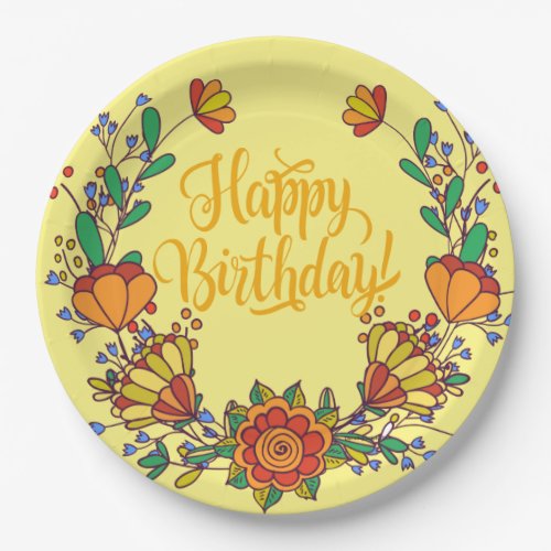 Colorful Birthday Paper Plate