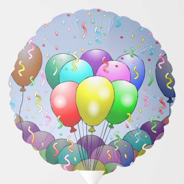Colorful Birthday Party Balloon (Front)