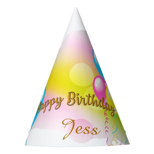 Colorful Birthday Party Hat (Front)