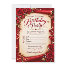Colorful Birthday Party Invitation Card