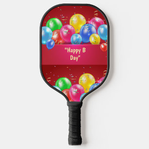 Colorful Birthday Party Pickleball Paddle