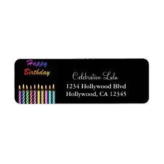 Colorful Birthday Return Address Label