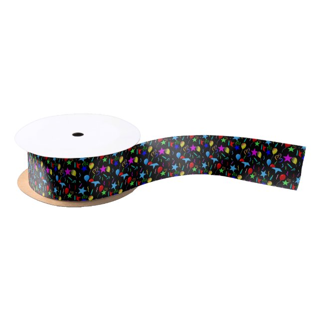 Colorful Birthday Satin Ribbon (Spool)