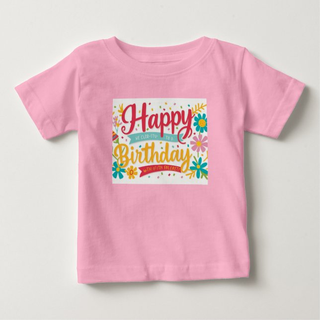 Colorful Birthday Shirt for Kids (Front)