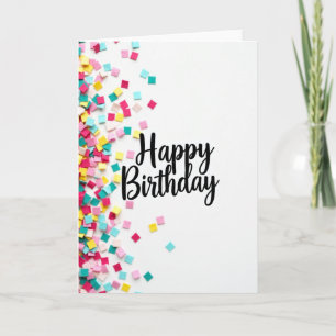Colorful Birthday Squares Card