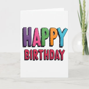 Colorful Birthday Text Card